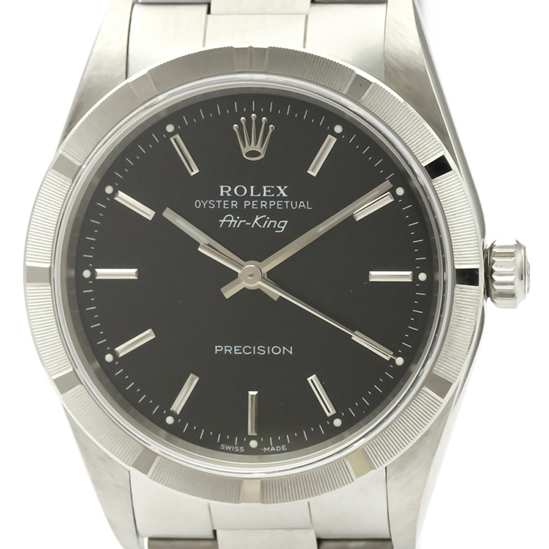 

Rolex Black Stainless Steel Oyester Perpetual Air king