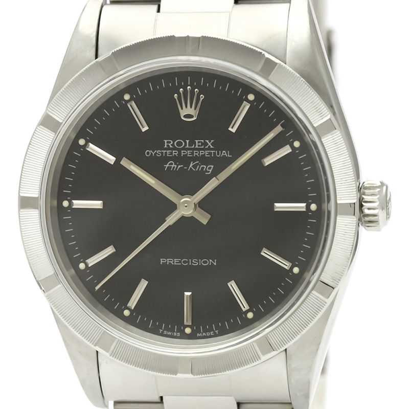 

Rolex Black Stainless Steel Oyester Perpetual Air king