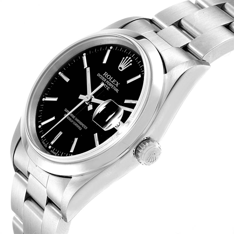 

Rolex Black Stainless Steel Date