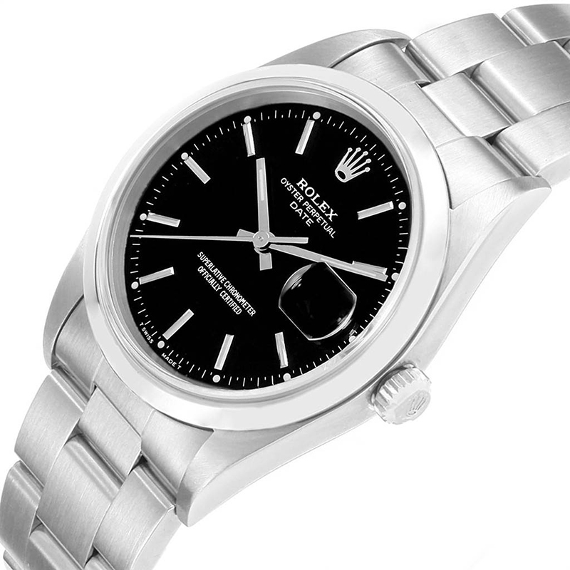 

Rolex Black Stainless Steel Date