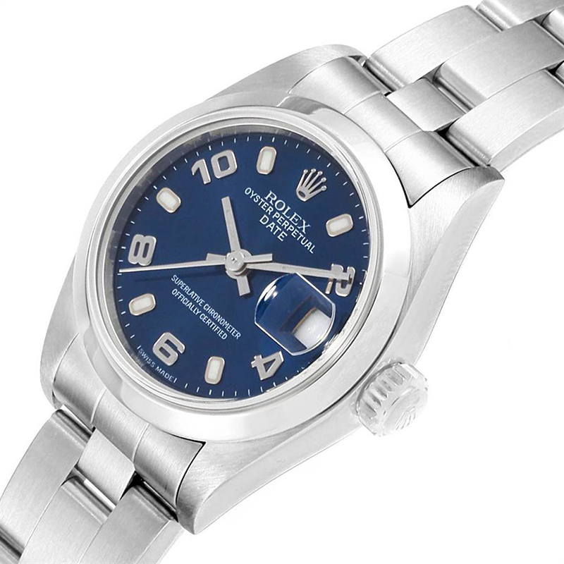 

Rolex Blue Stainless Steel Date