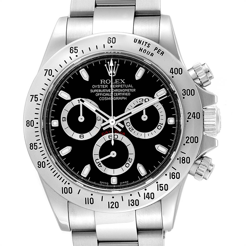 

Rolex Black Stainless Steel Daytona Chronograph