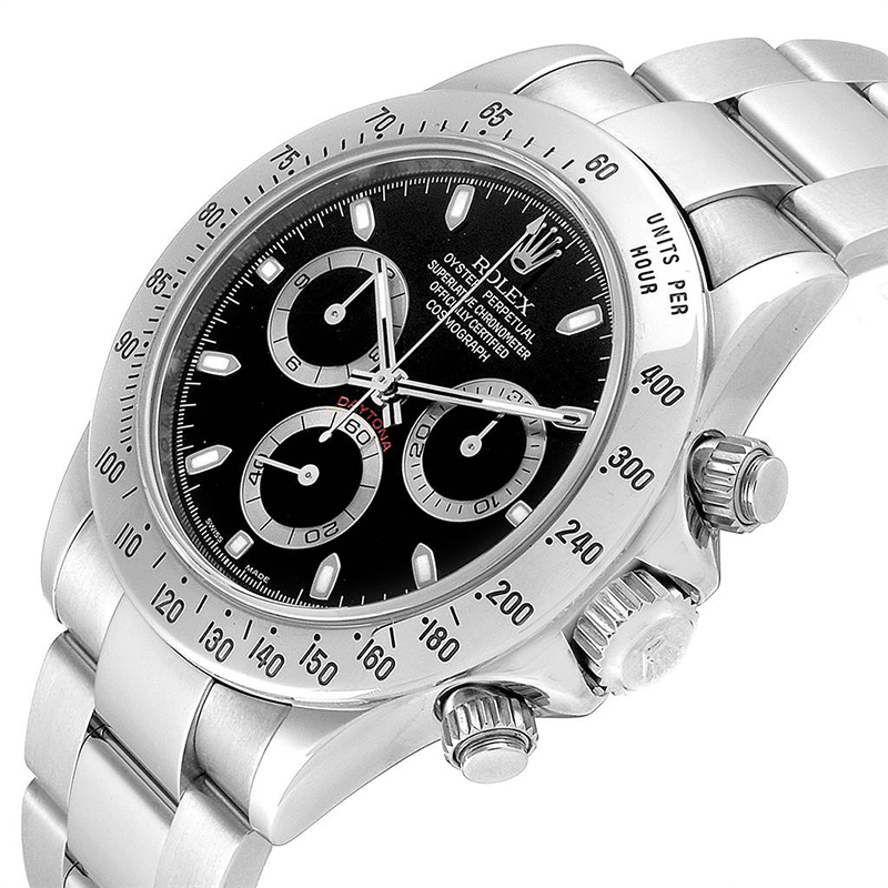 

Rolex Black Stainless Steel Daytona Chronograph