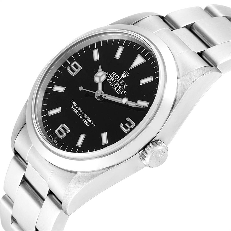 

Rolex Black Stainless Steel Explorer