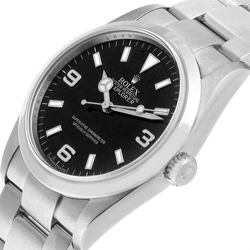 

Rolex Black Stainless Steel Explorer