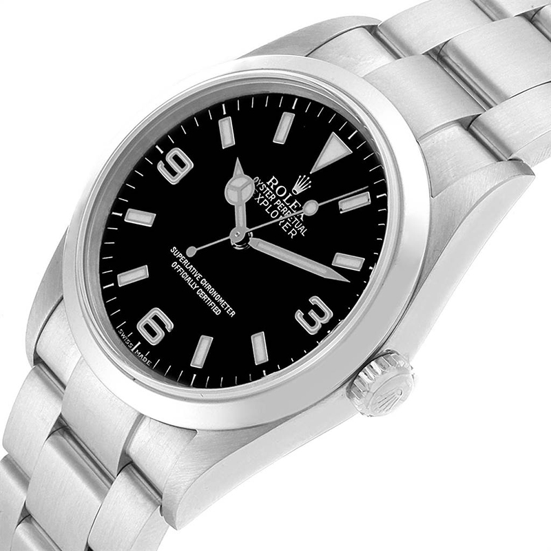 

Rolex Black Stainless Steel Explorer