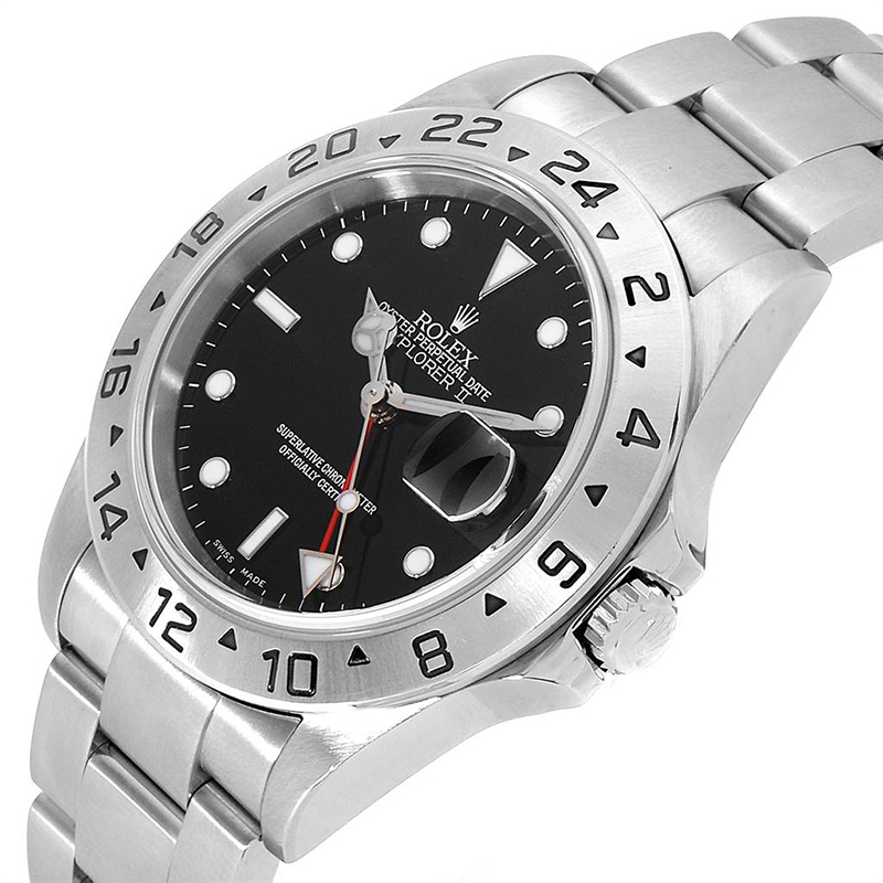 

Rolex Black Stainless Steel Explorer II