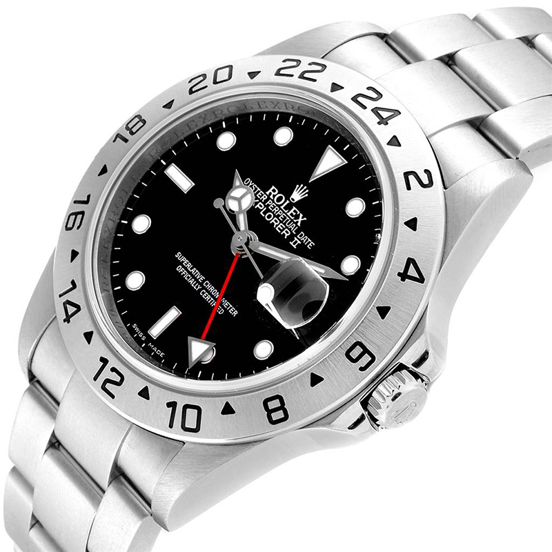 

Rolex Black Stainless Steel Explorer II