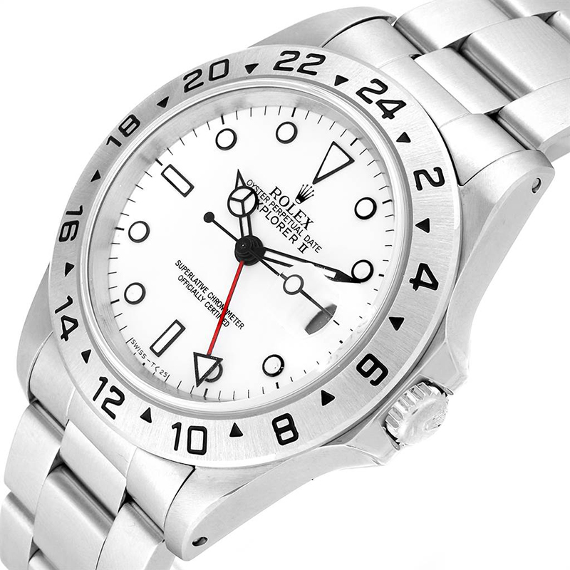 

Rolex White Stainless Steel Explorer II