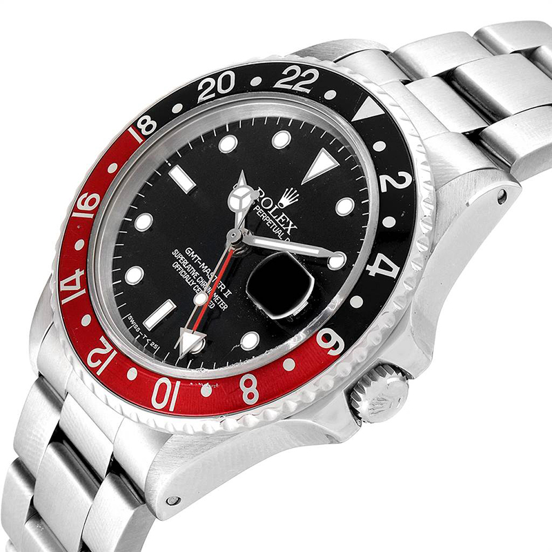 

Rolex Black Stainless Steel GMT Master Fat Lady