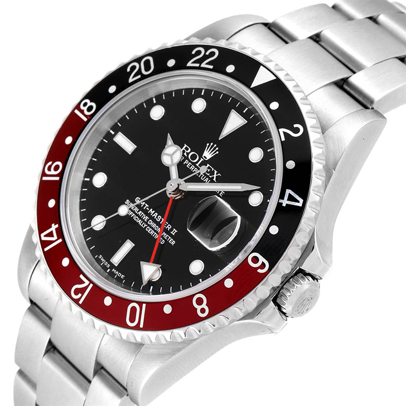 

Rolex Black Stainless Steel GMT Master II