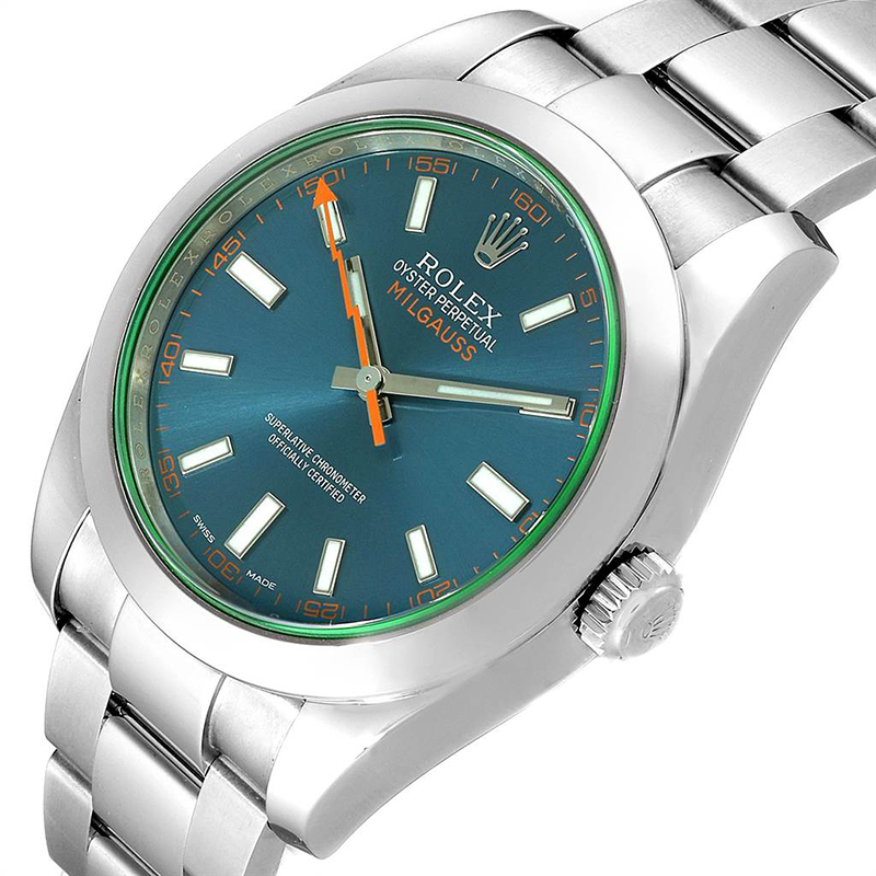 

Rolex Blue Stainless Steel Milgauss