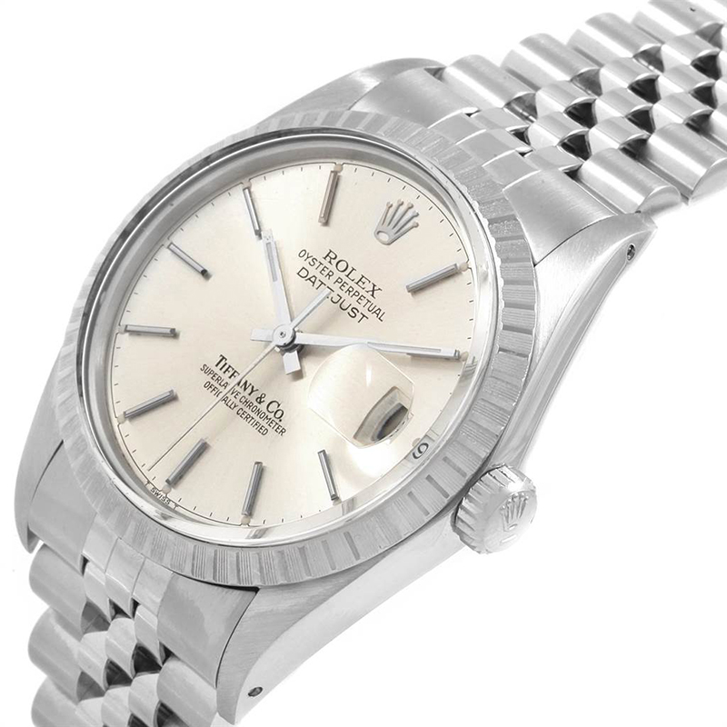 

Rolex Silver and Stainless Steel Datejust