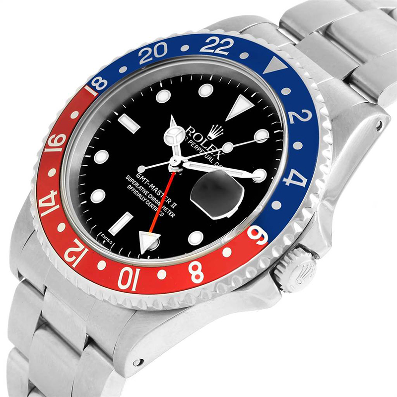 

Rolex Black Stainless Steel GMT Master II
