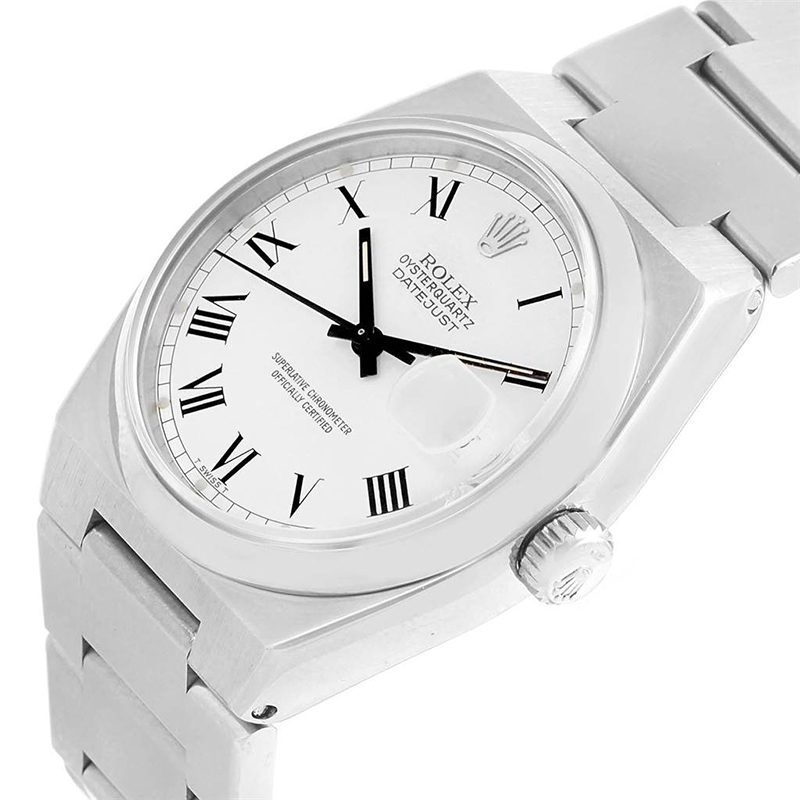 

Rolex White Stainless Steel Oysterquartz Datejust