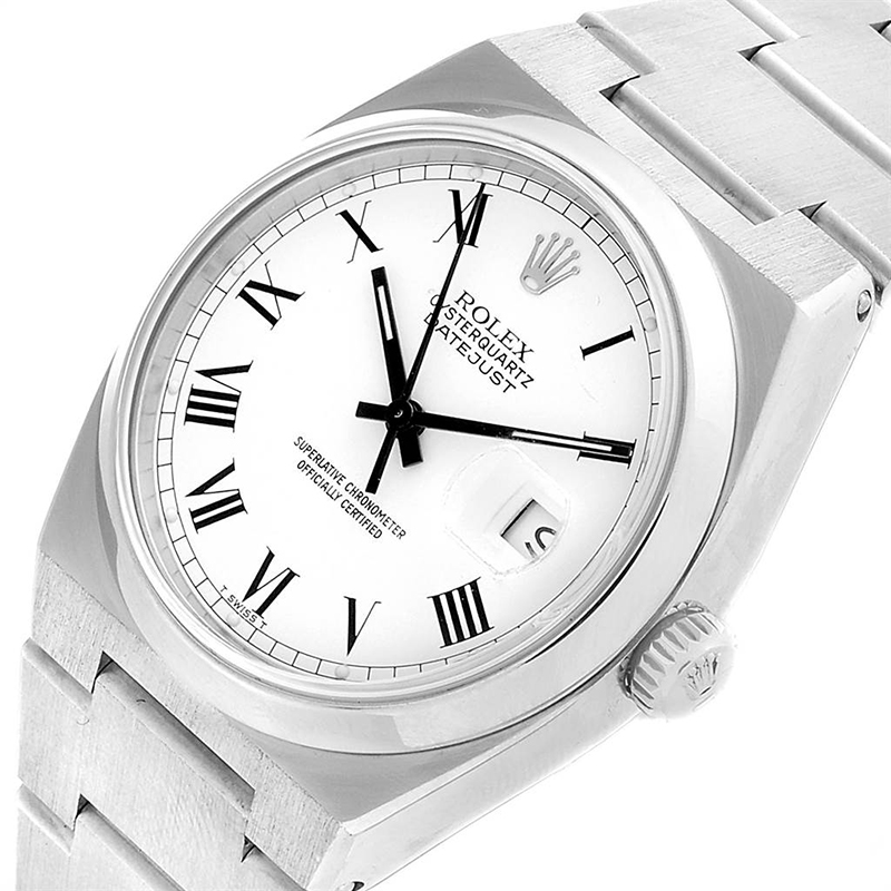 

Rolex White Stainless Steel Oysterquartz Datejust