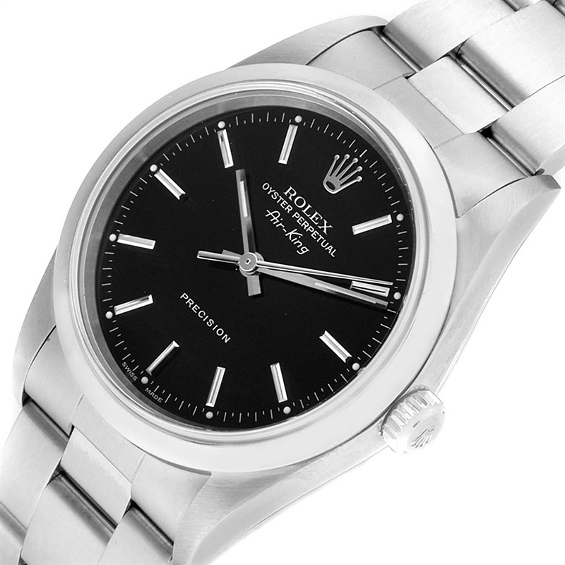 

Rolex Black Stainless Steel Air King
