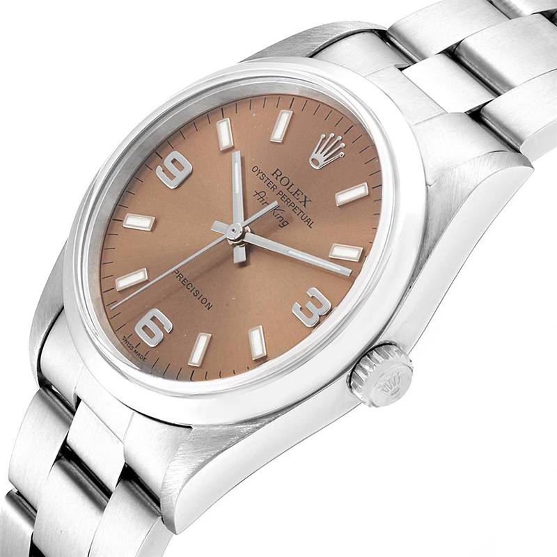 

Rolex Salmon Stainless Steel Air King Automatic, Brown