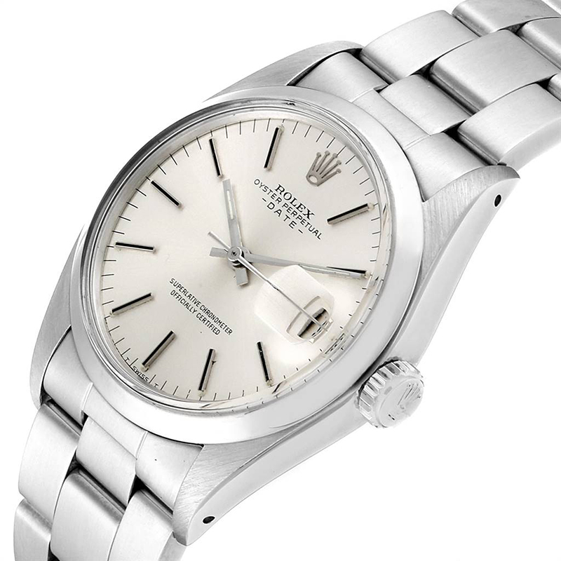 

Rolex Silver Stainless Steel Date Automatic
