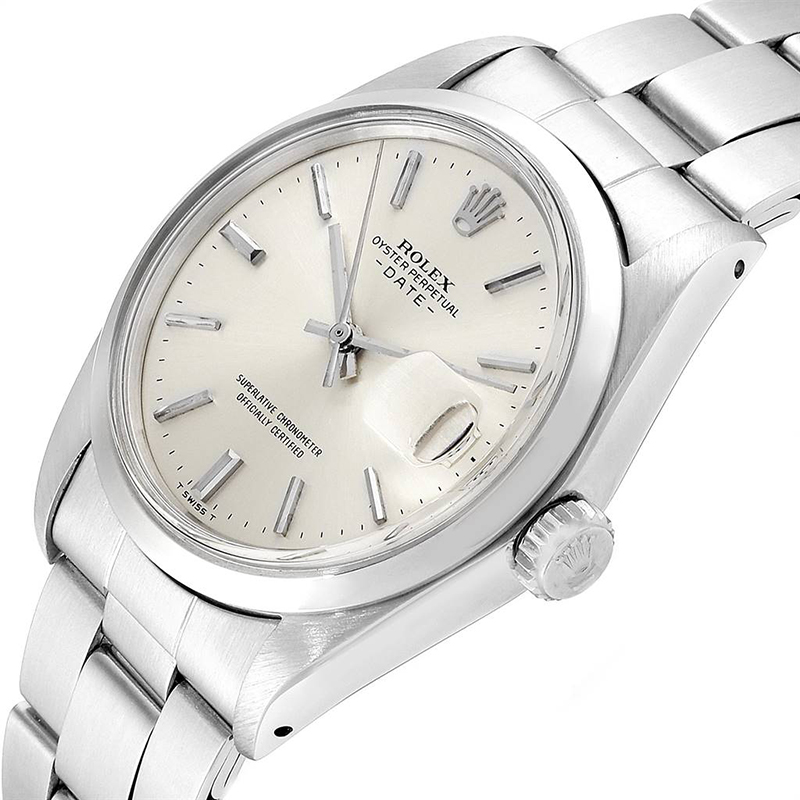 

Rolex Silver Stainless Steel Date Automatic