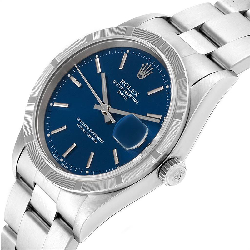 

Rolex Blue Stainless Steel Date Automatic