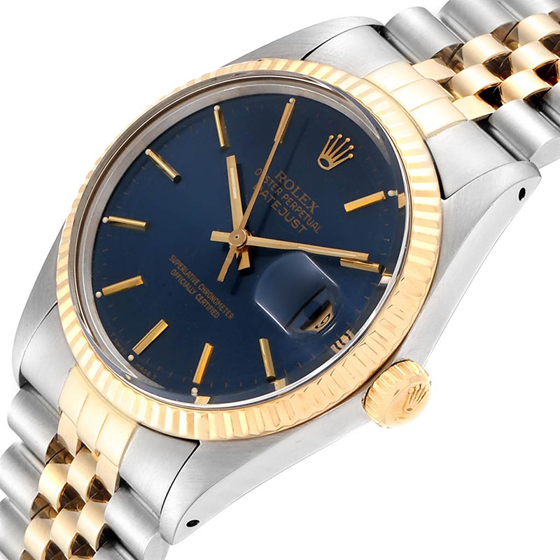 Rolex blue. Часы ролекс голубые.