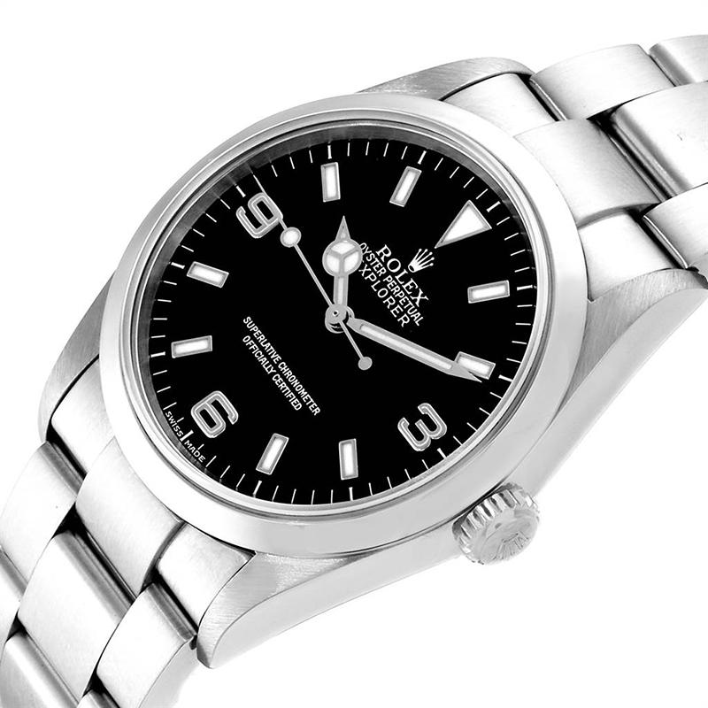 

Rolex Black and Stainless Steel Explorer