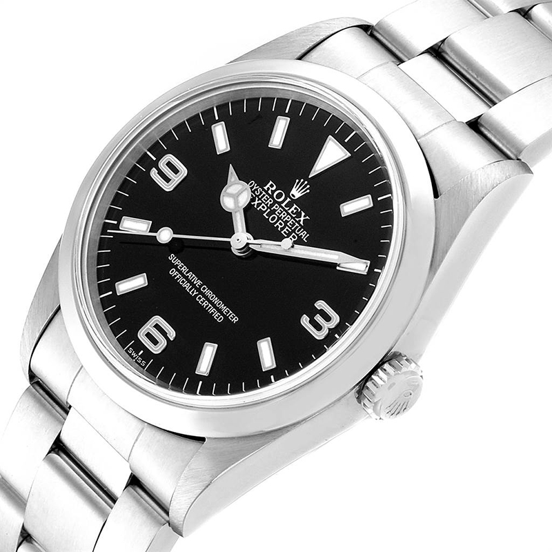 

Rolex Black and Stainless Steel Explorer
