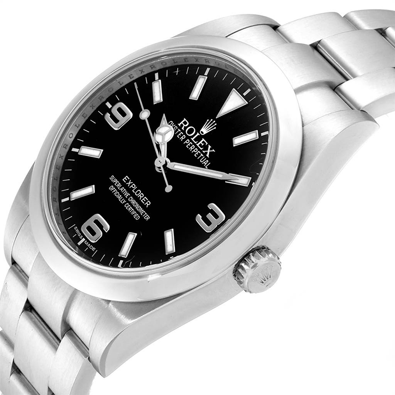 

Rolex Black and Stainless Steel Explorer I