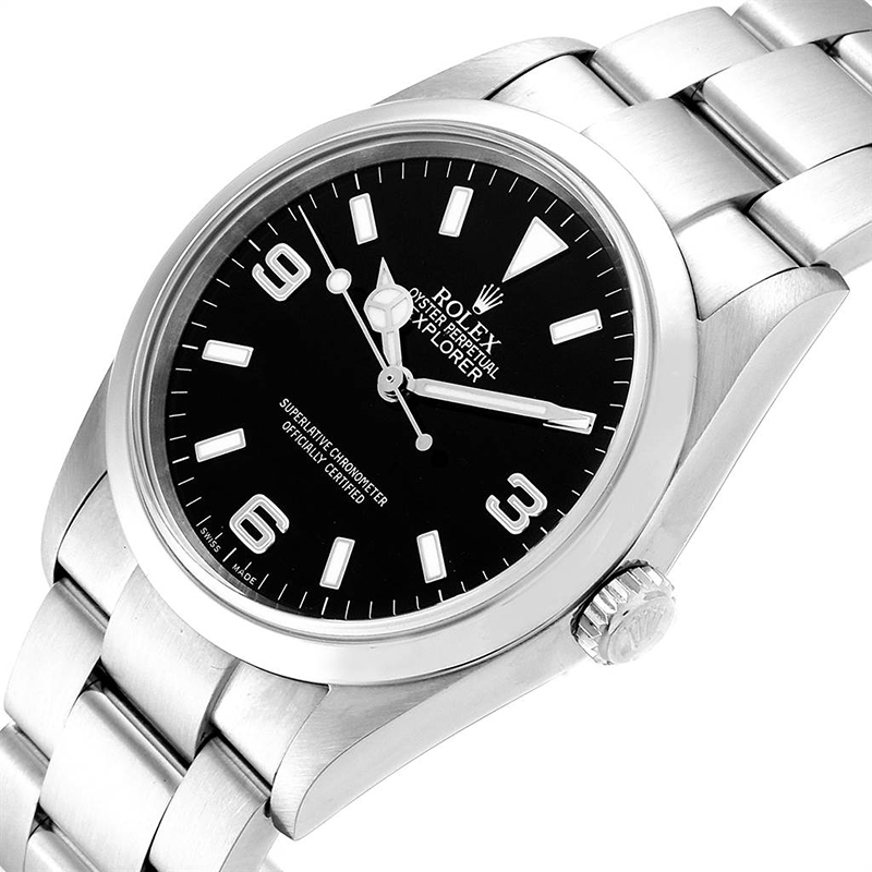 

Rolex Black and Stainless Steel Explorer I