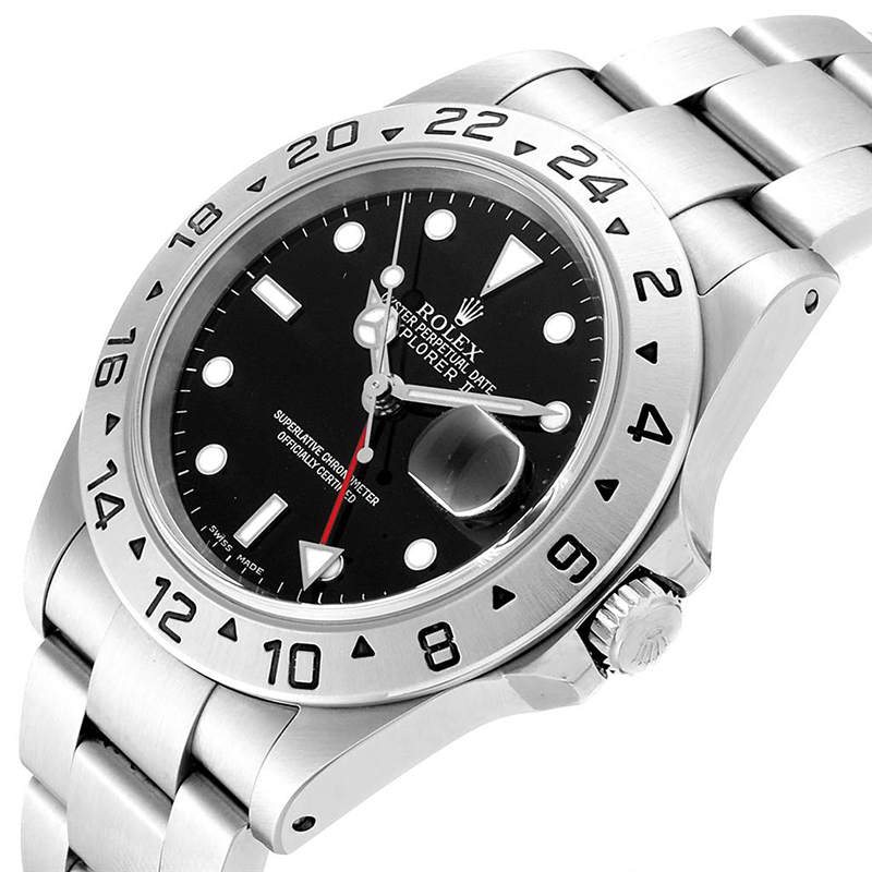 

Rolex Black and Stainless Steel Explorer II