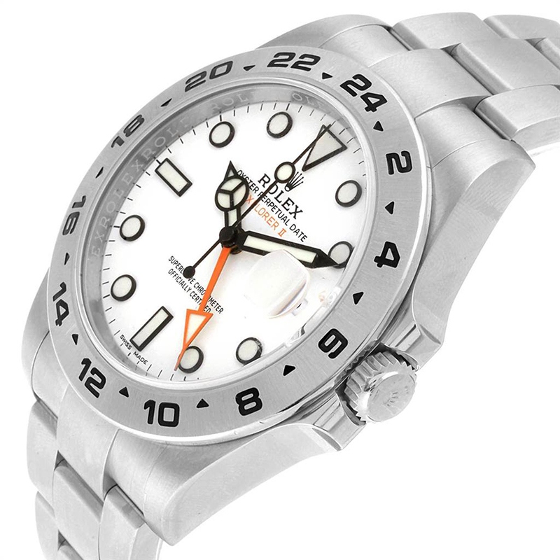 

Rolex White and Stainless Steel Explorer II