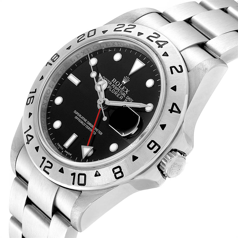 

Rolex Black and Stainless Steel Explorer II