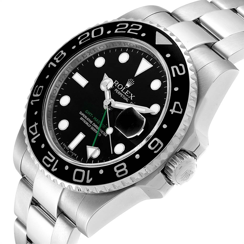 

Rolex Black and Stainless Steel GMT Master II