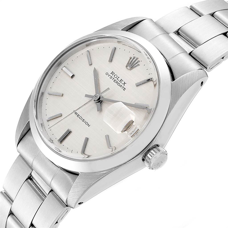 

Rolex Silver Stainless Steel Oyster Date