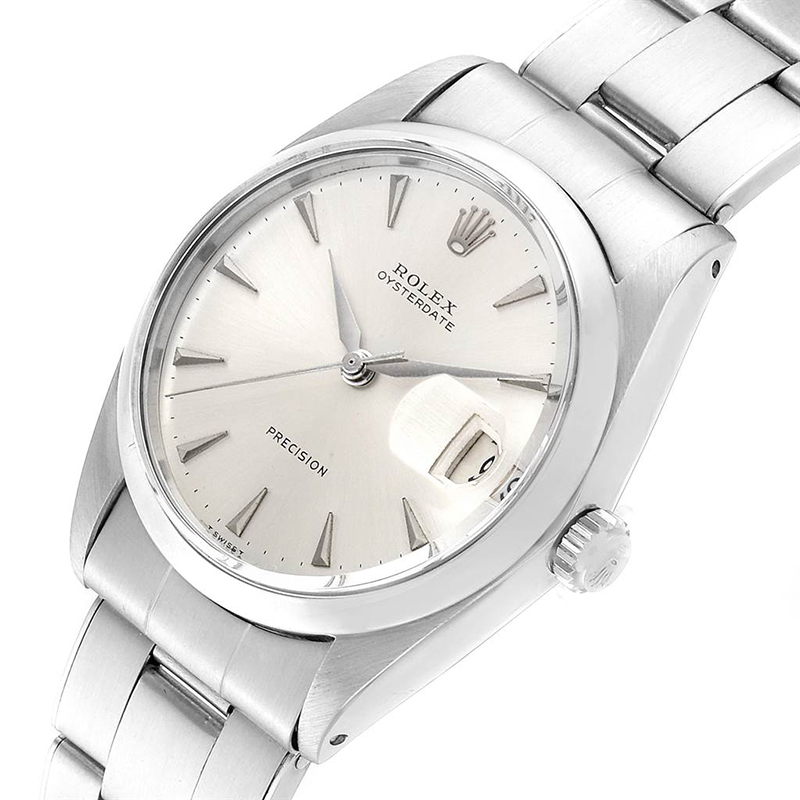 

Rolex Silver Stainless Steel Oyster Date