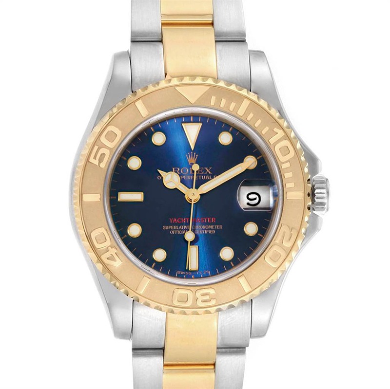 

Rolex Blue 18K Yellow Gold and Stainless Steel Yachtmaster Midsize