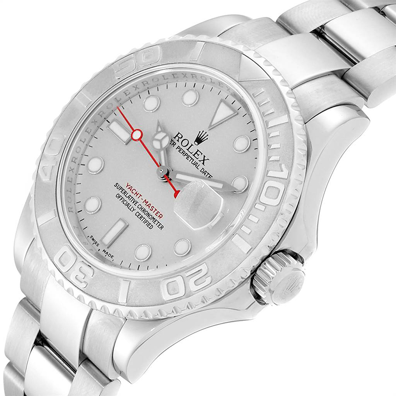 

Rolex Platinum Stainless Steel Yachtmaster, Silver