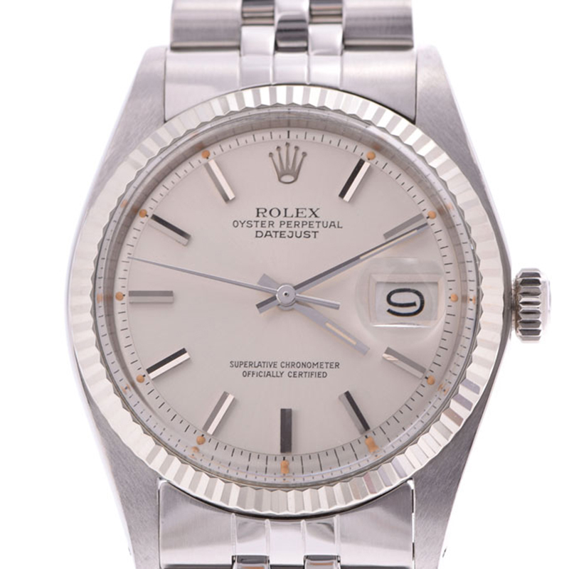 

Rolex Silver White Gold and Stainless Steel Datejust