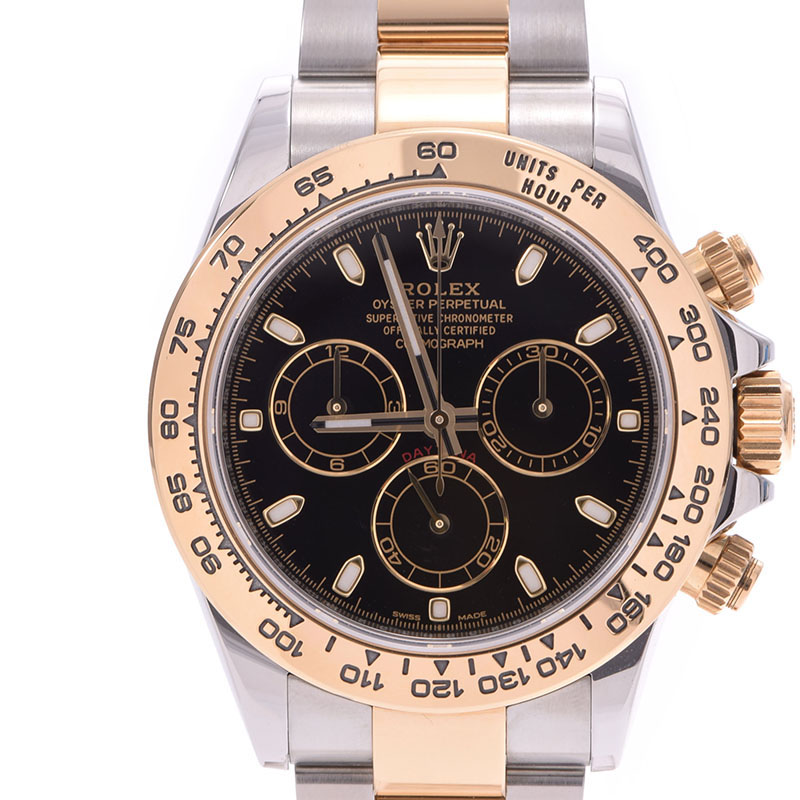 

Rolex Black Stainless Steel and Yellow Gold