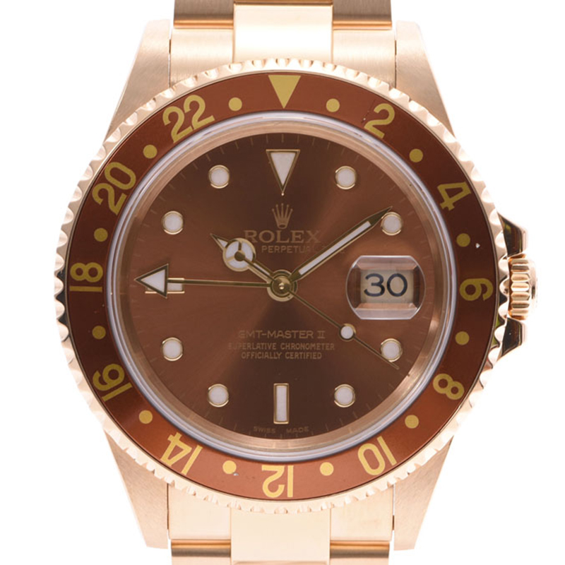 

Rolex Brown Yellow Gold GMT Master