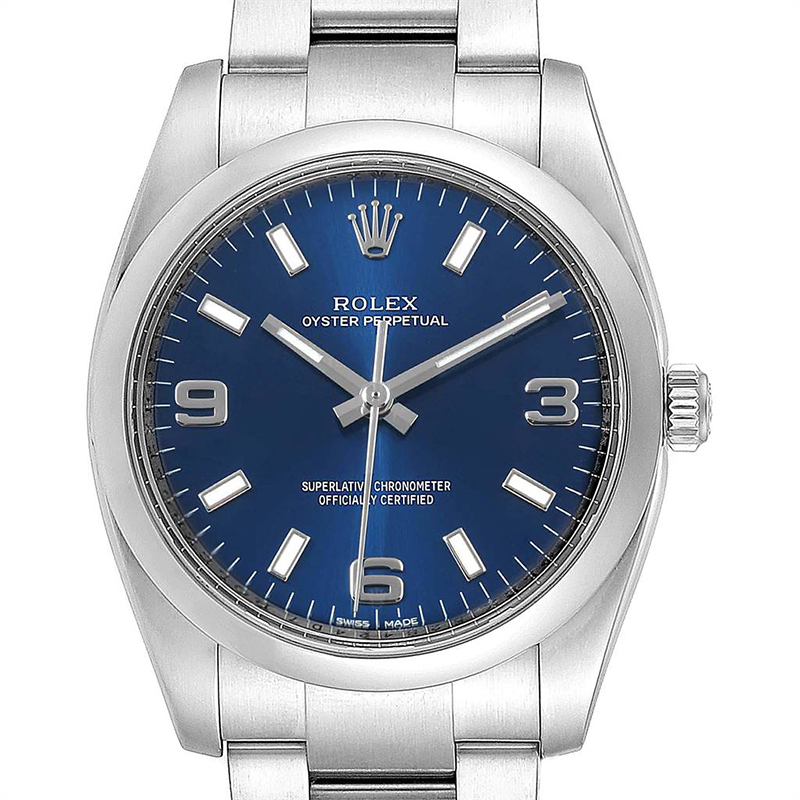 

Rolex Blue and Stainless Steel Air King