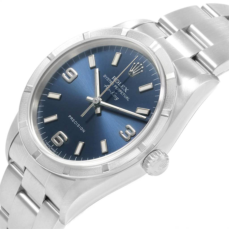 

Rolex Blue and Stainless Steel Air King