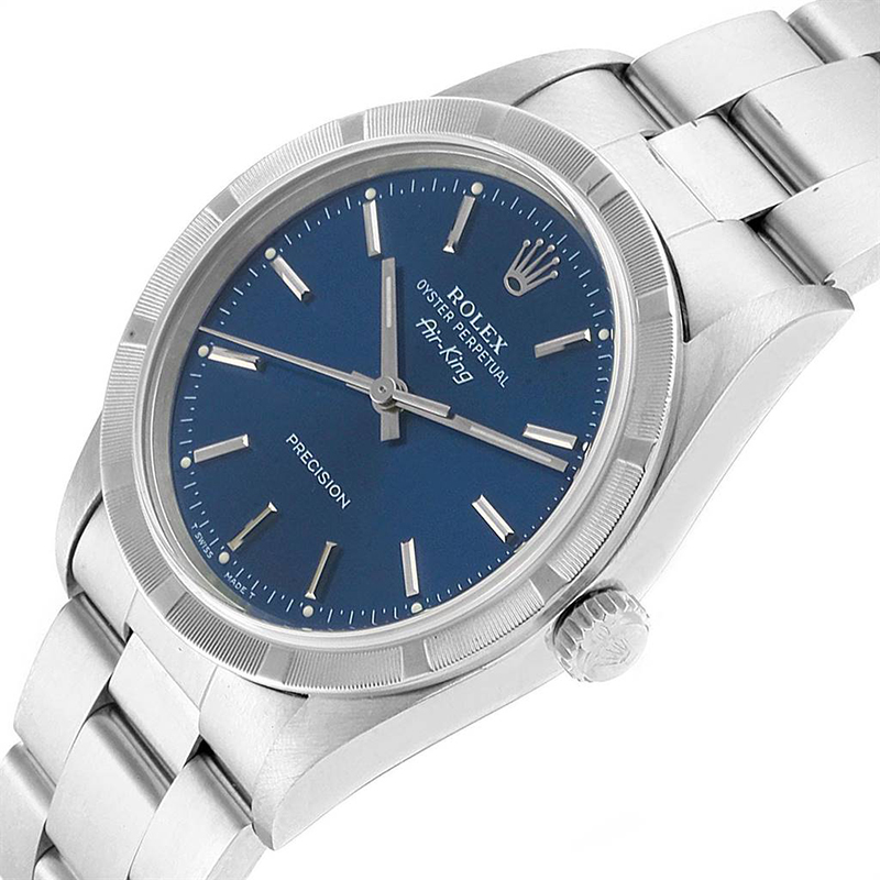 

Rolex Blue and Stainless Steel Air King