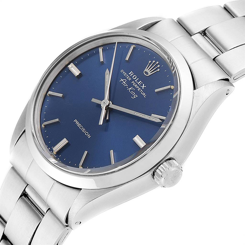 

Rolex Blue and Stainless Steel Air King