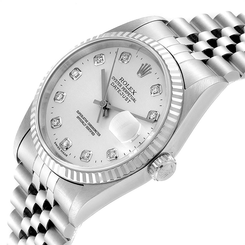 

Rolex Silver Diamonds