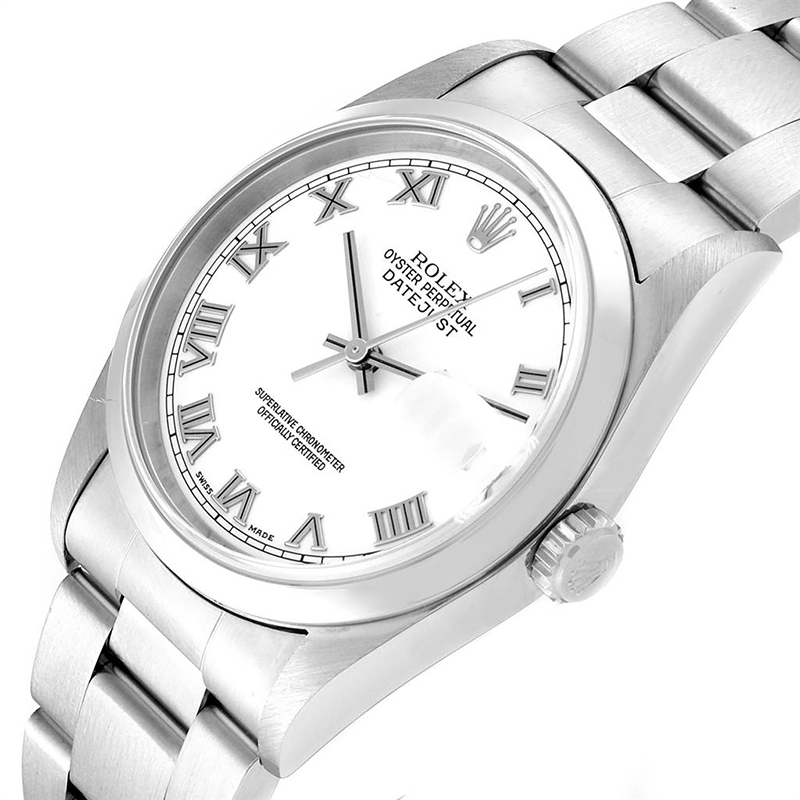

Rolex White Stainless Steel Datejust