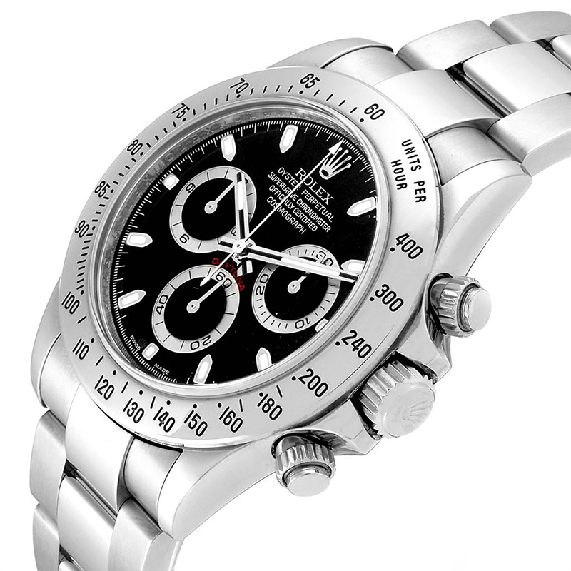 

Rolex Black Stainless Steel Cosmograph Daytona Chronograph