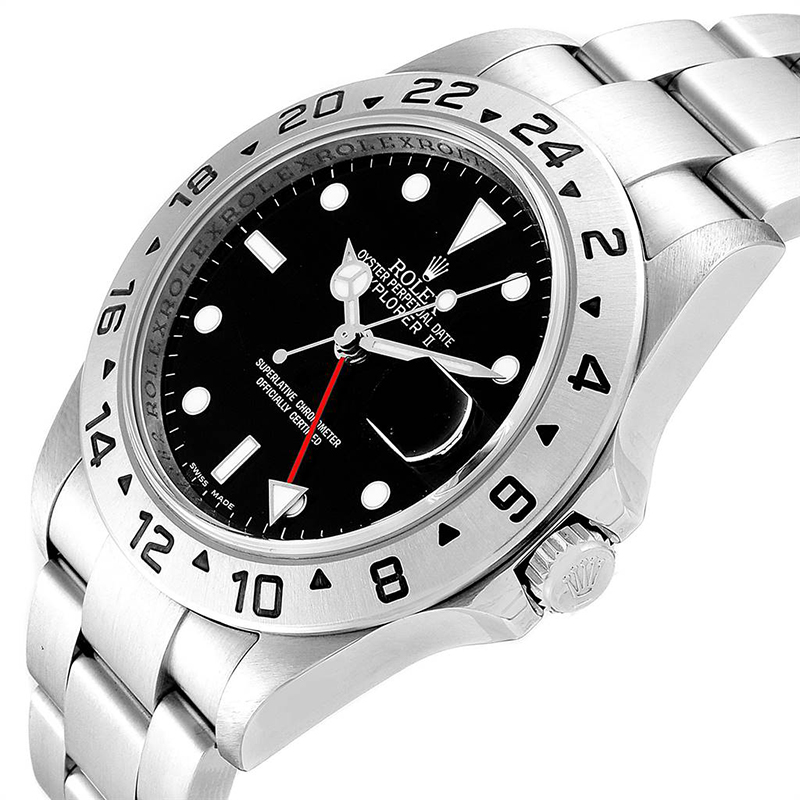

Rolex Black Stainless Steel Explorer II