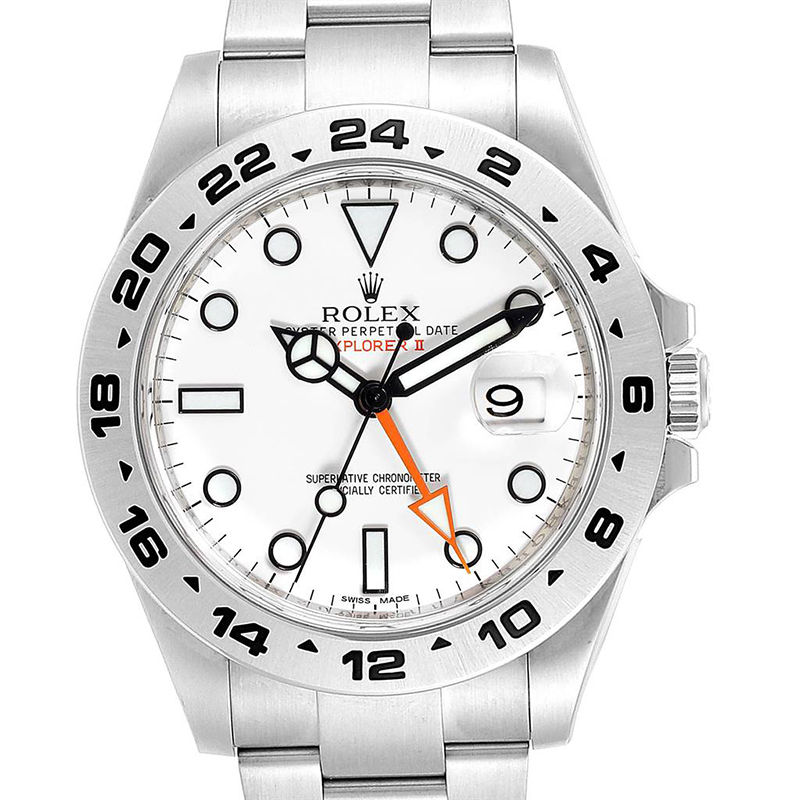 

Rolex White Stainless Steel Explorer II